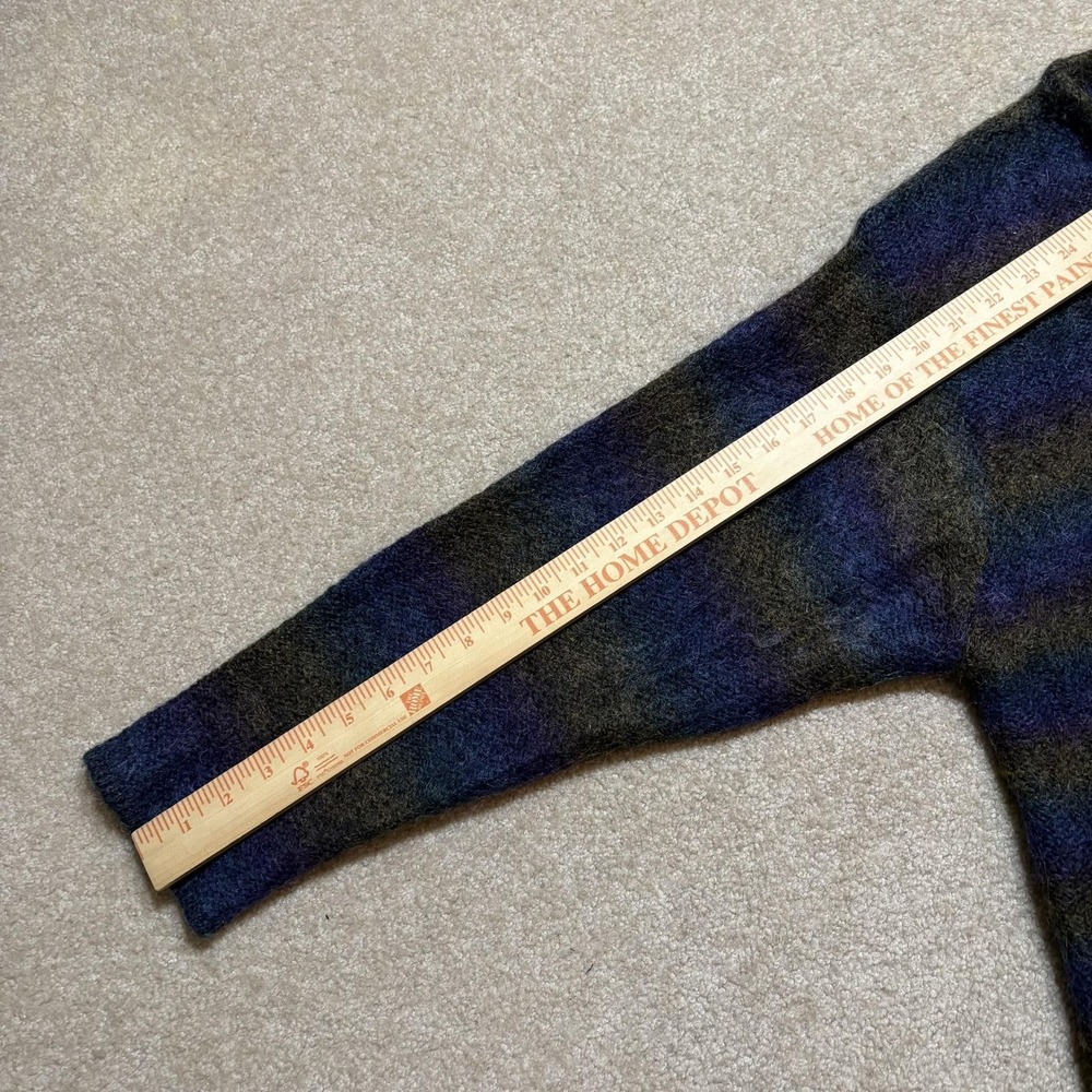 Vtg Mohair Cardigan Sweater Womens 2X Multicolor Mohair Blend Stripe Full Zip - Picture 7 of 9